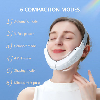 Double Chin Reducer Machine, Electric Face Lift Device, Portable V-Face Shaping Massager, Pink