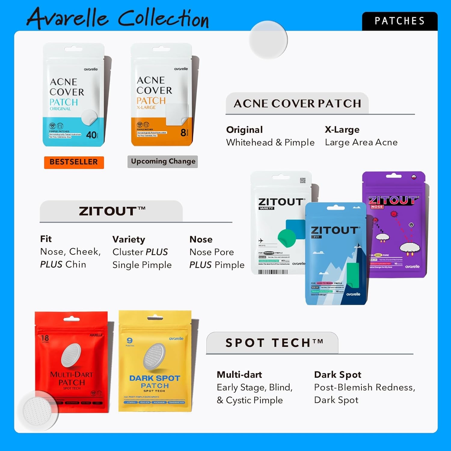 Acne Cover Patches, FSA HSA Eligible Hydrocolloid Pimple Patches for Face with Tea Tree Oil, Korean Skincare Zit Patches for Face | FSA HSA Store Eligible Items | Vegan, Cruelty-Free