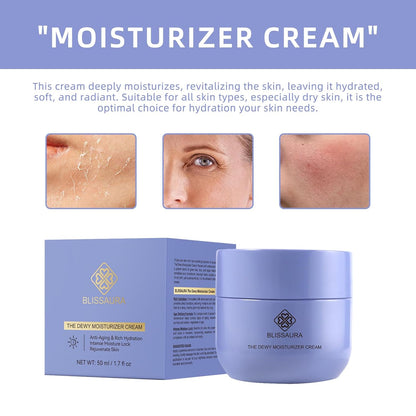 The Dewy Moisturizer Cream - Premium Anti-Aging Facial Dewy Skin Cream with Purple Rice & Hyaluronic Acid for Radiant, Hydrated Skin 50Ml/1.7 Fl Oz