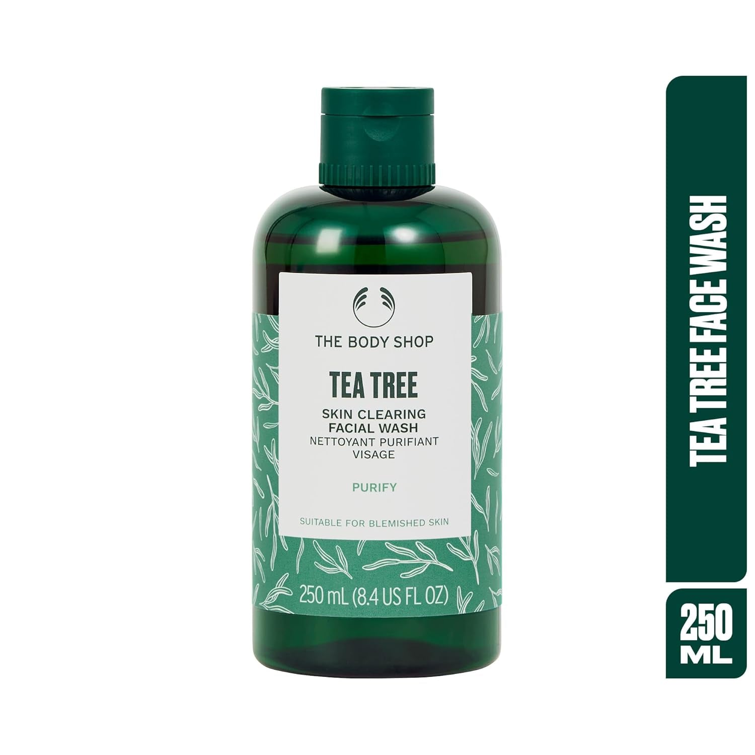 Tea Tree Skin Clearing Facial Wash – Purifying Vegan Face Wash for Oily, Blemished Skin – 8.4 Oz